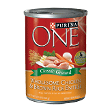 Purina One Dog Food Wholesome Chicken & Brown Rice Entree 13 Oz Full-Size Picture